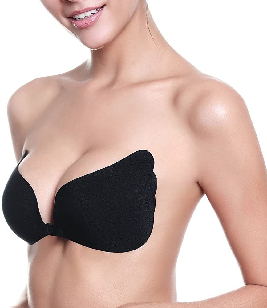 JUST BEHAVIOR Sticky Backless Push up Strapless Reusable Invisible Lifting  Adhesive Bras for Womens